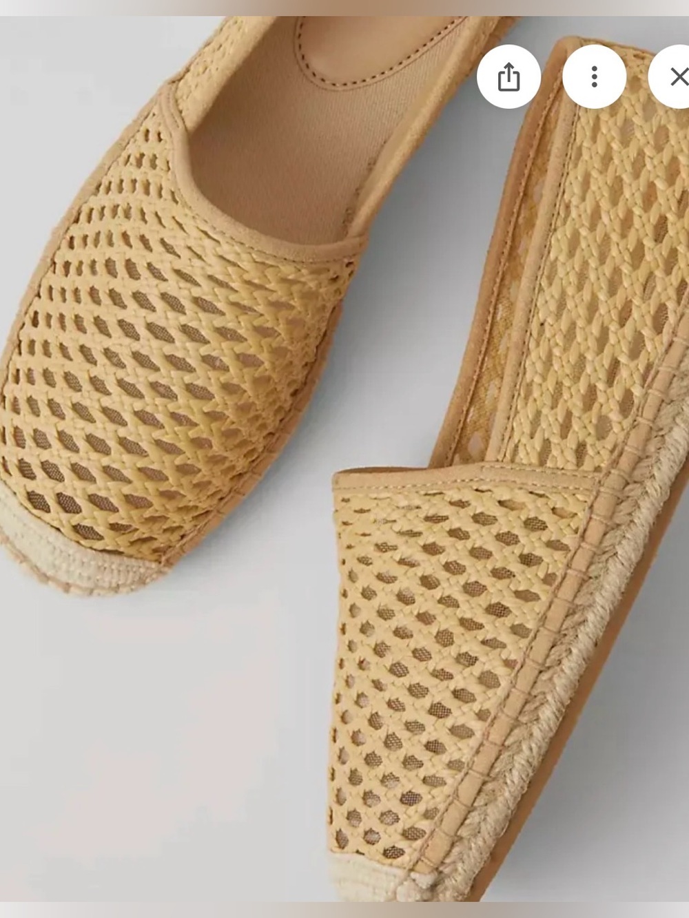 Ann Taylor Woven Espadrille Slip-On Flats in Tan